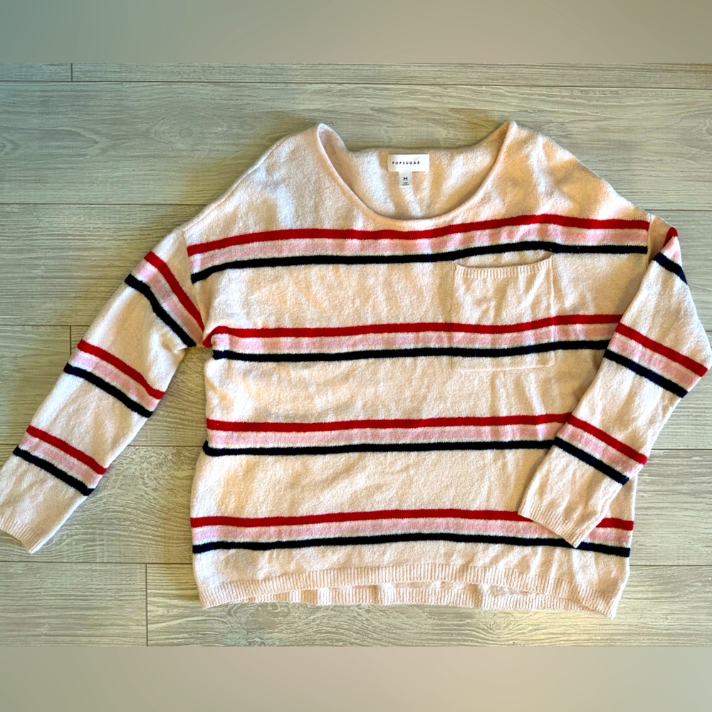 Pink striped sweater